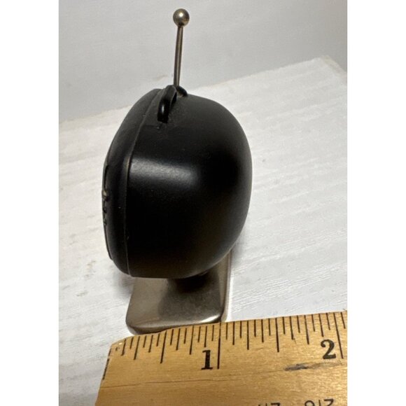 La Brea Desk Clock Retro Mini TV Pink Flower Butterfly 2" Black Silver 2 x1.5x1" - Picture 10 of 10